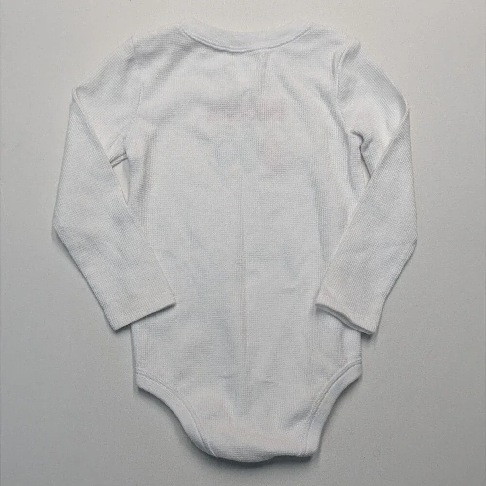 Brooks Winter Christmas Embroidered Garanimals Long Sleeve Bodysuits - 24 Months